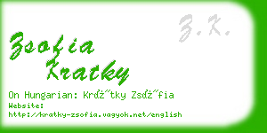 zsofia kratky business card